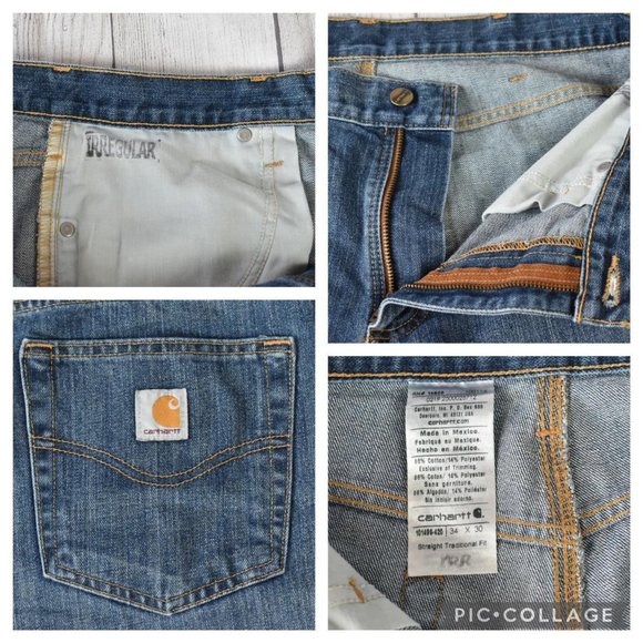 Carhartt Trailblazer Straight Traditional Fit Elton Denim Jeans - Picture 4 of 4